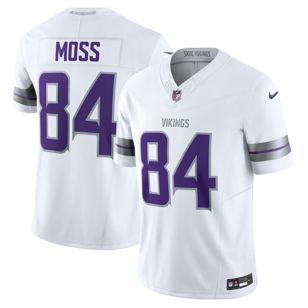 Randy Moss Minnesota Vikings Nike White Alternate Vapor F.U.S.E. Retired Player Limited Jersey