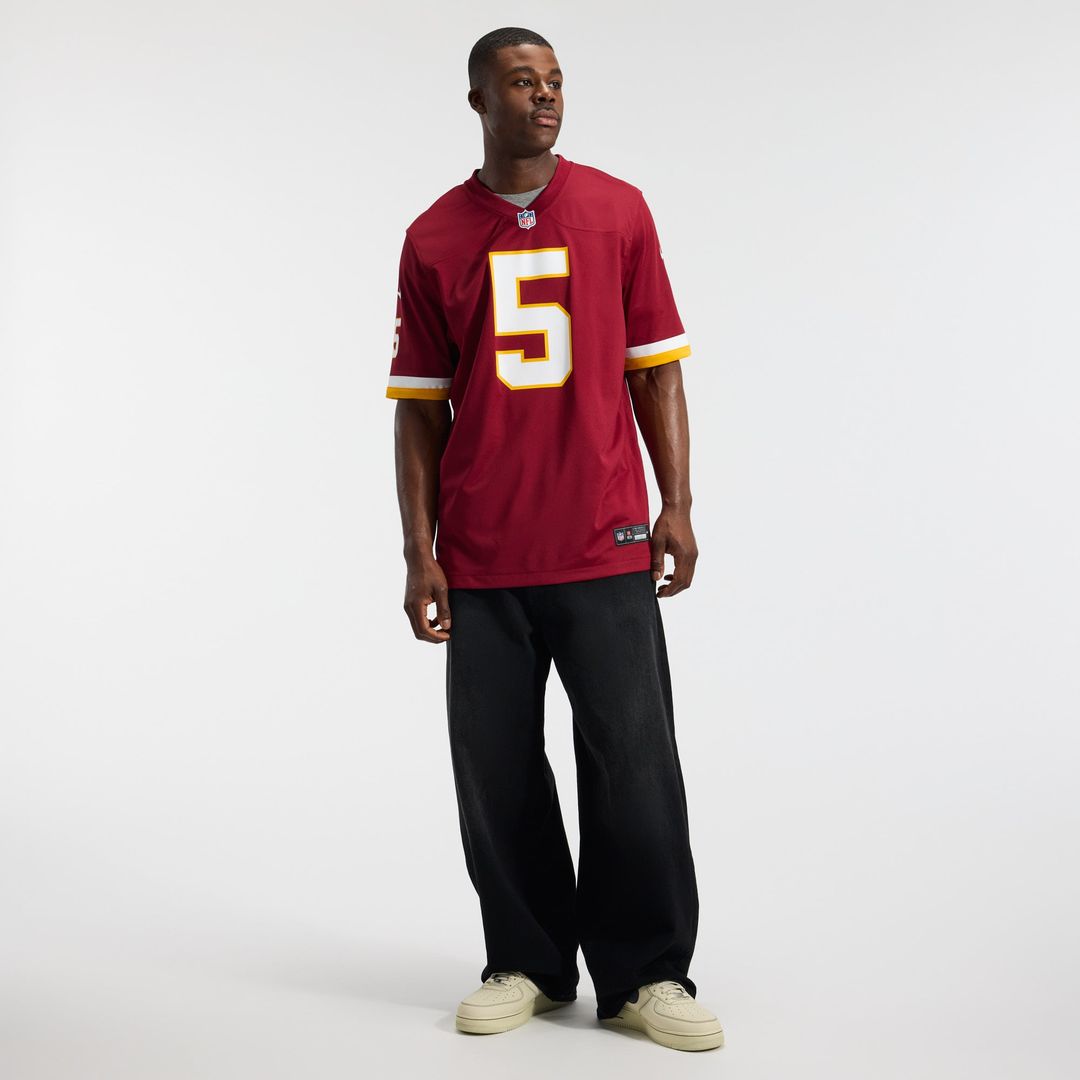 Jayden Daniels Washington Commanders Hail Raiser Nike Black Alternate Game Jersey