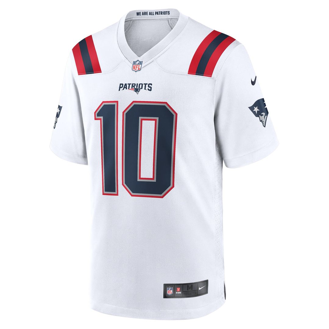 Drake Maye New England Patriots Nike White Player Game Jersey