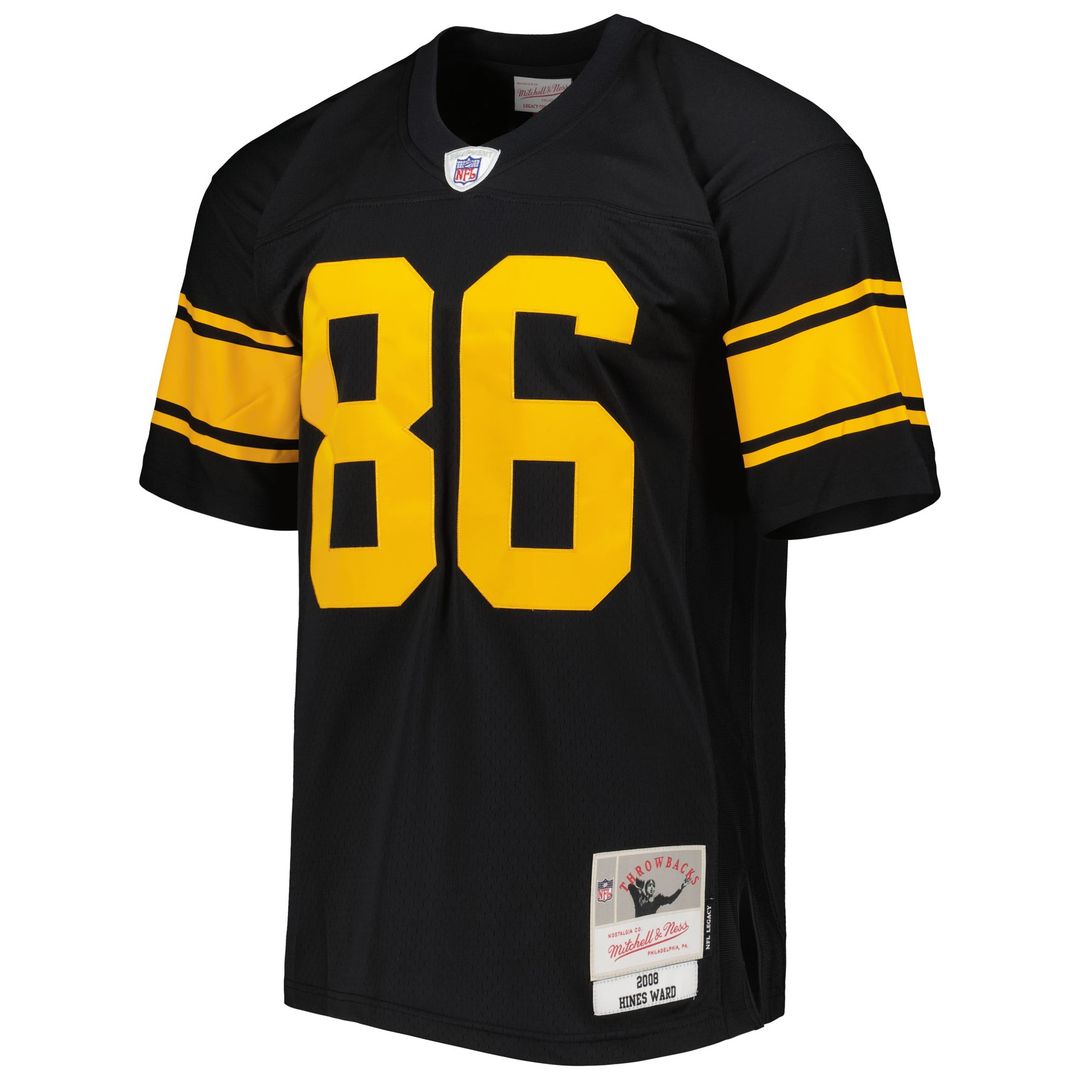 Hines Ward Pittsburgh Steelers Mitchell & Ness Black Legacy Replica Jersey