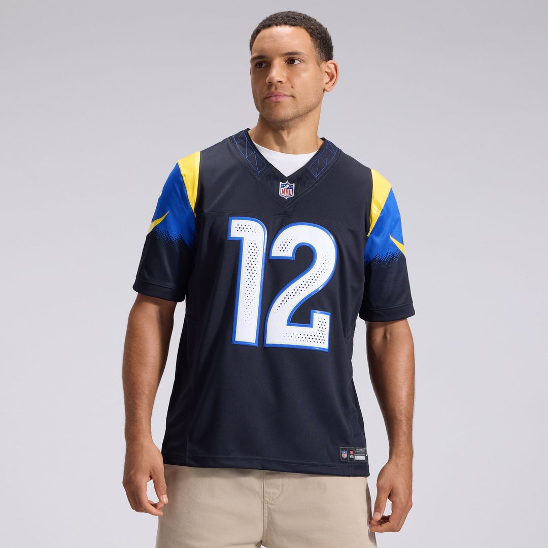 Puka Nacua Los Angeles Rams Nike Dark Blue Rivalries Collection Stitched Limited Jersey