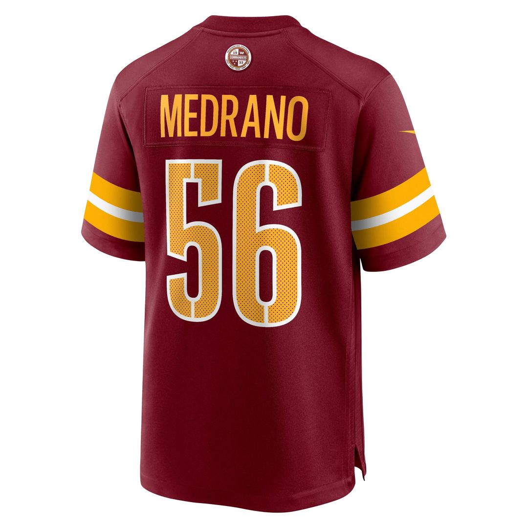 Kain Medrano Washington Commanders Nike Burgundy Team Game Jersey