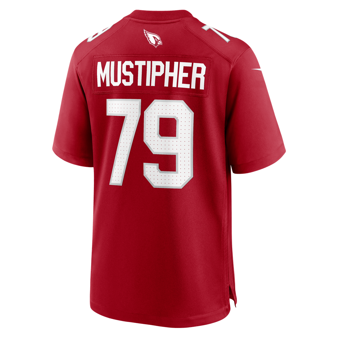 PJ Mustipher Arizona Cardinals Nike Cardinal Team Game Jersey