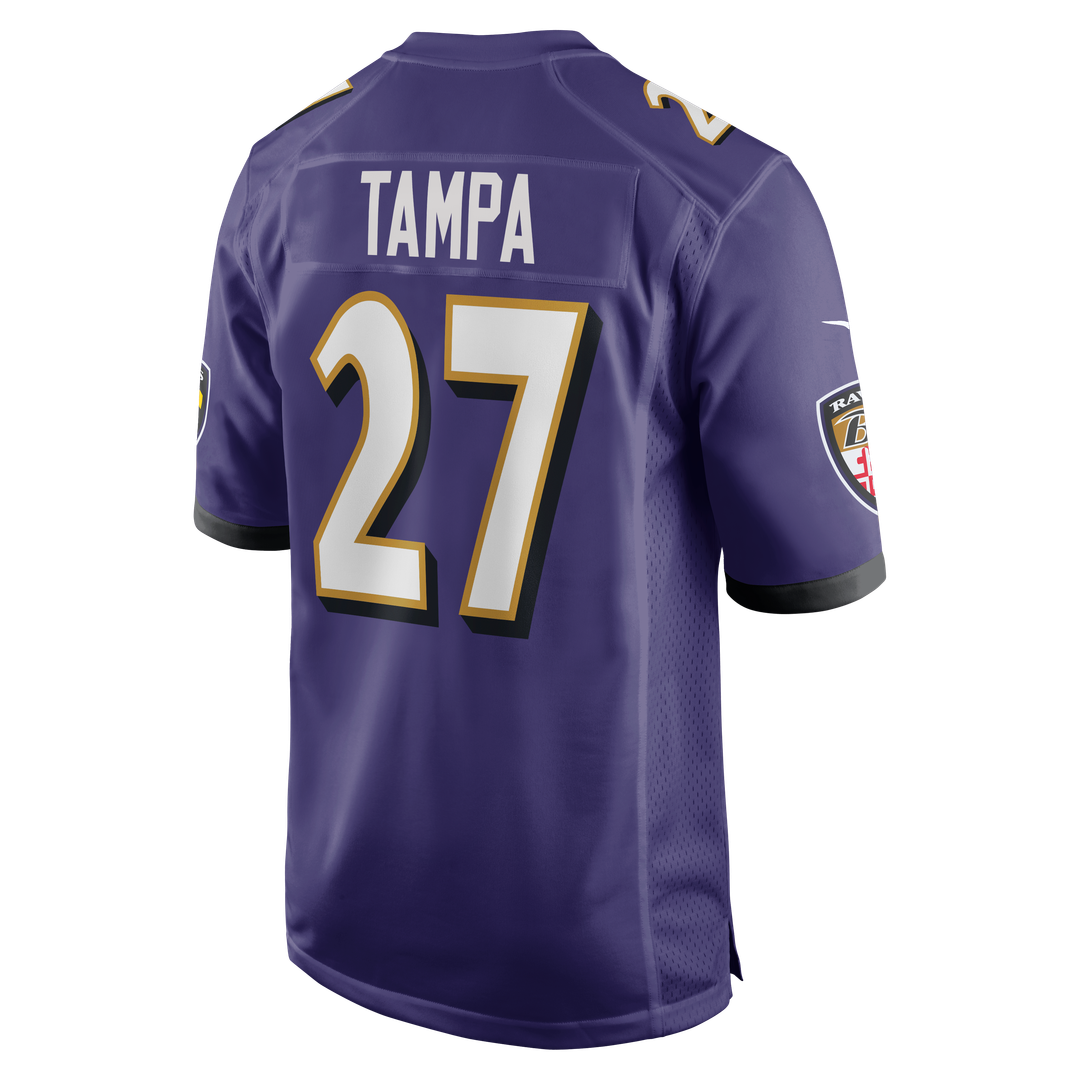 T.J. Tampa Baltimore Ravens Nike Purple Team Game Jersey
