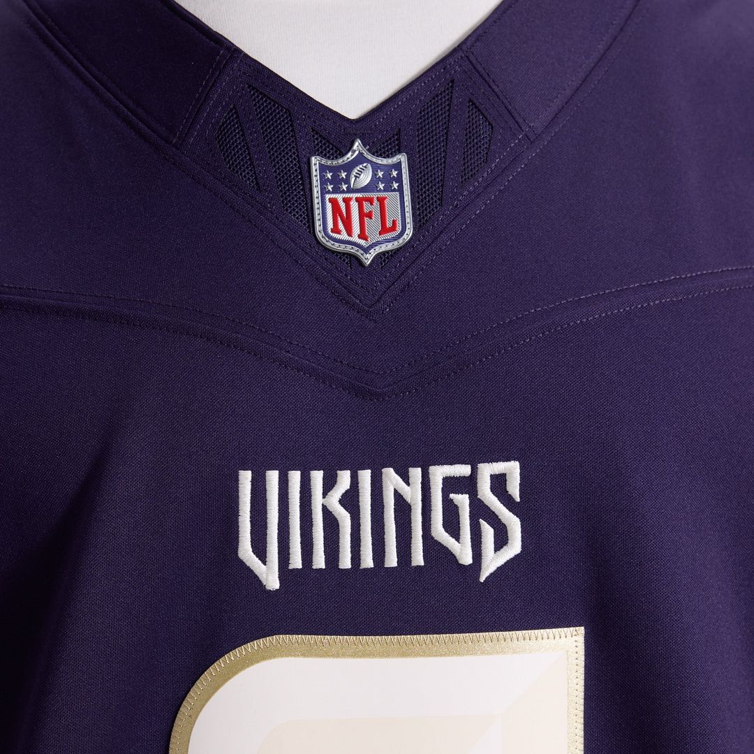 J.J. McCarthy Minnesota Vikings Nike Purple 2026 Rivalries Collection Stitched Limited Jersey