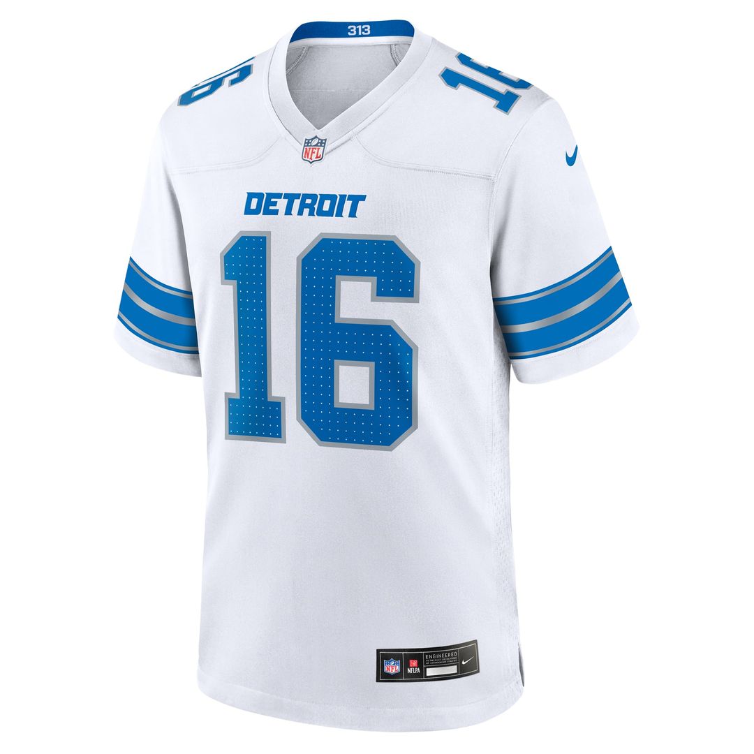 Jared Goff Detroit Lions Nike White Game Jersey