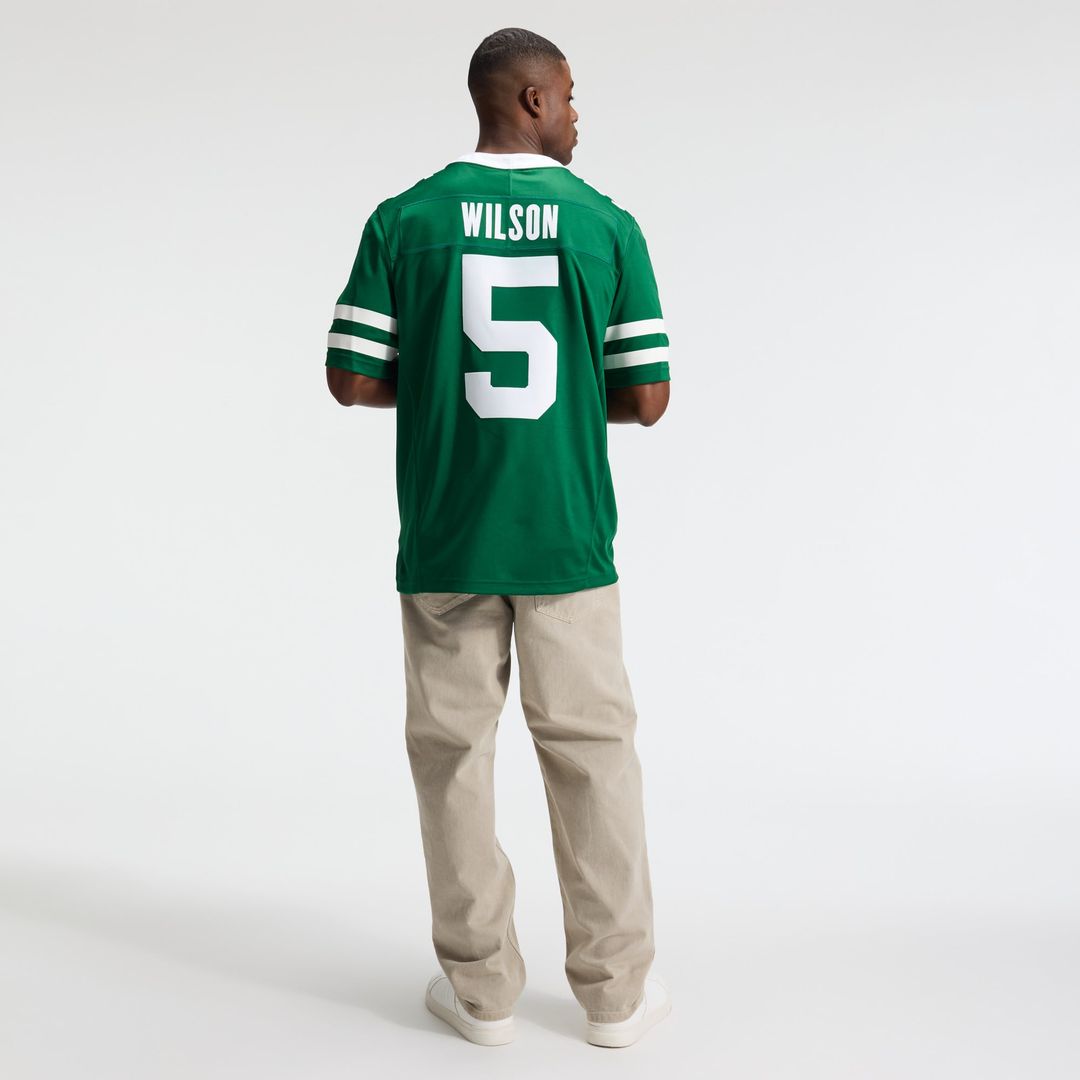 Garrett Wilson New York Jets Nike Legacy Green Team Vapor F.U.S.E. Stitched Limited Jersey