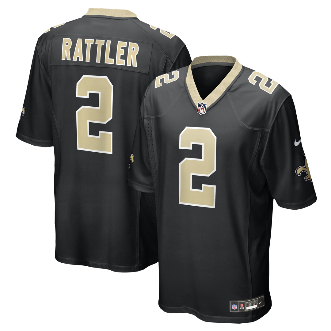 Spencer Rattler New Orleans Saints Nike Black Team Game Jersey