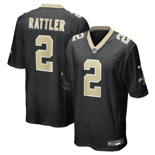 Spencer Rattler New Orleans Saints Nike Black Team Game Jersey