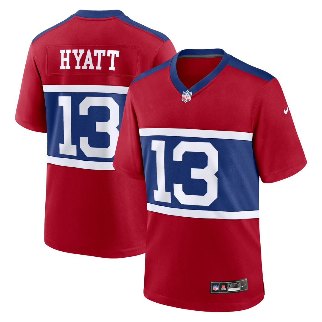 Jalin Hyatt New York Giants Nike Century Red Alternate Player Game Jersey