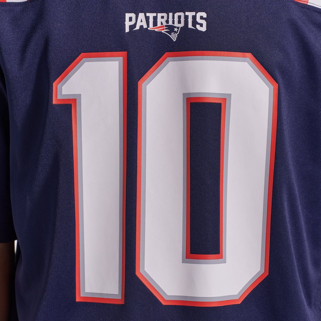 Drake Maye New England Patriots Nike Navy Player Game Jersey