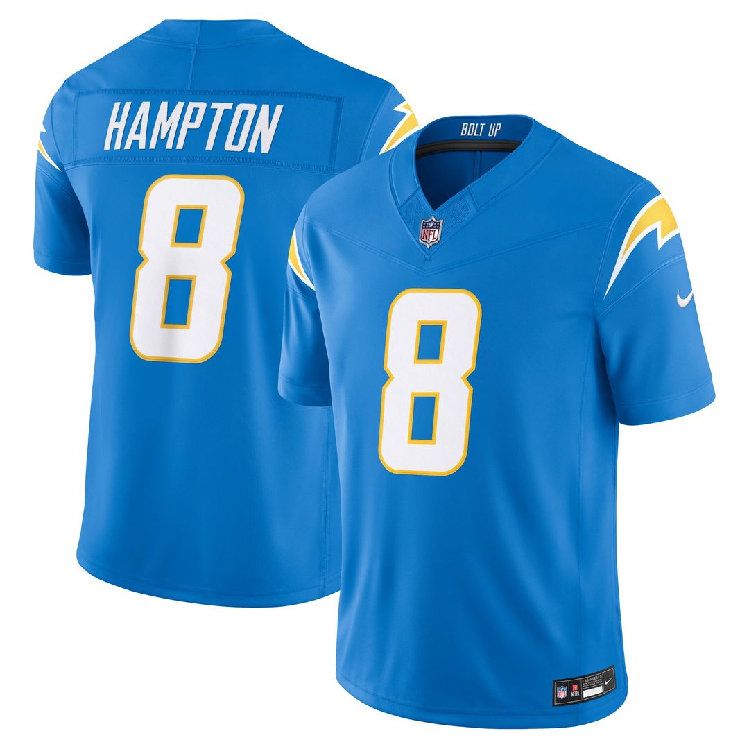 Omarion Hampton Los Angeles Chargers Nike Powder Blue Team Vapor F.U.S.E. Stitched Limited Jersey