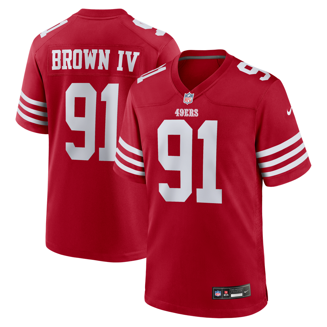 Earnest Brown IV San Francisco 49ers Nike Scarlet Team Game Jersey