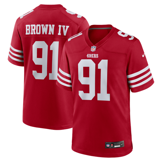 Earnest Brown IV San Francisco 49ers Nike Scarlet Team Game Jersey