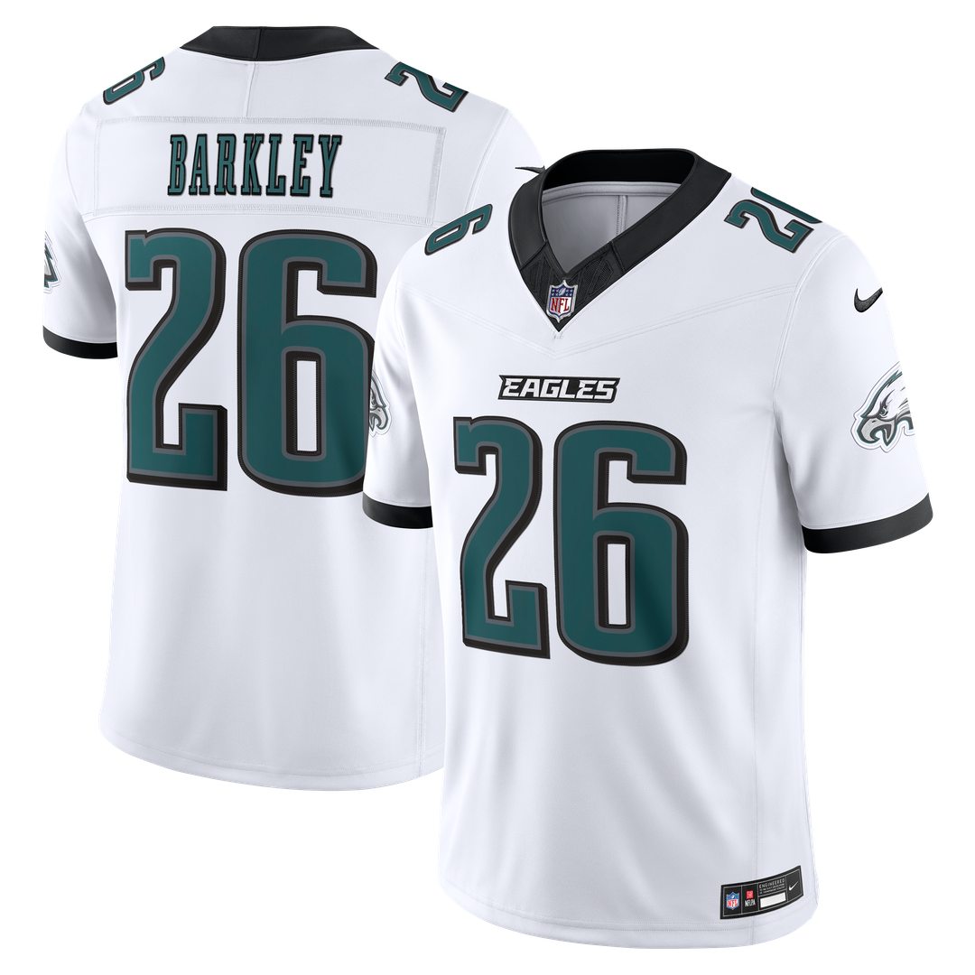 Saquon Barkley Philadelphia Eagles Nike White Vapor F.U.S.E. Stitched Limited Jersey