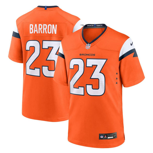 Jahdae Barron Denver Broncos Nike Orange Team Game Jersey