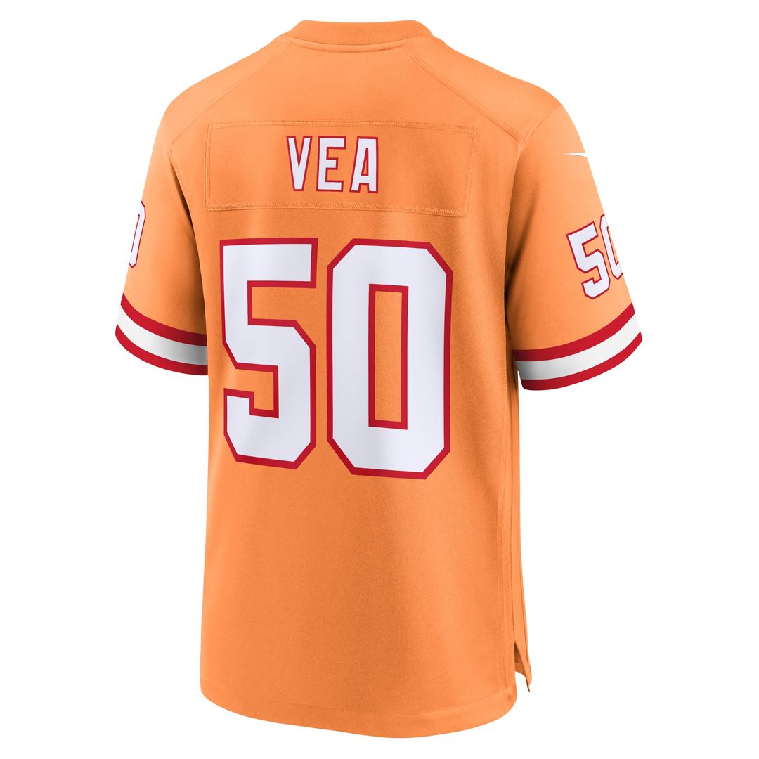 Vita Vea Tampa Bay Buccaneers Nike Orange Throwback Game Jersey