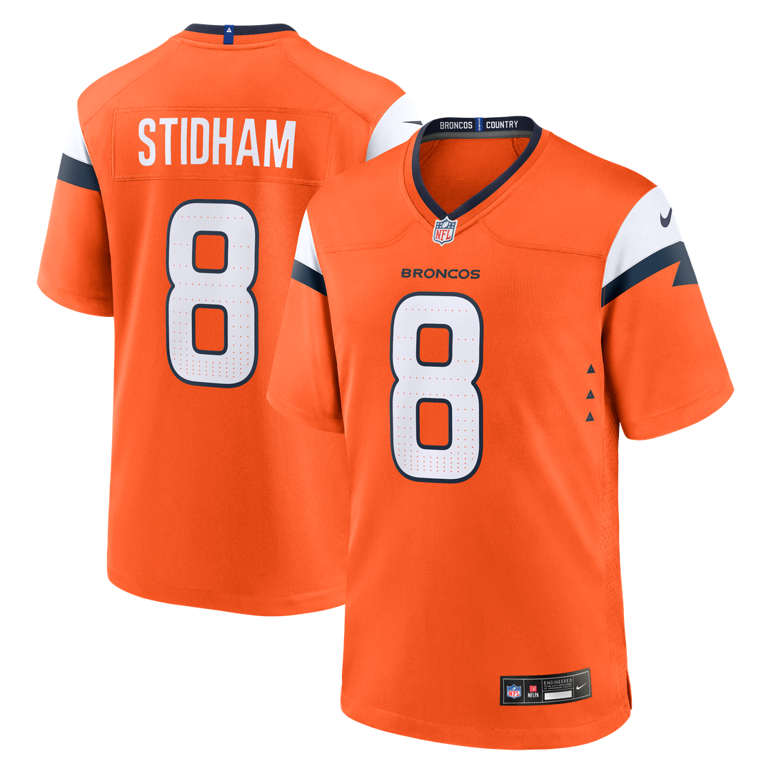 Jarrett Stidham Denver Broncos Nike Orange Team Game Jersey