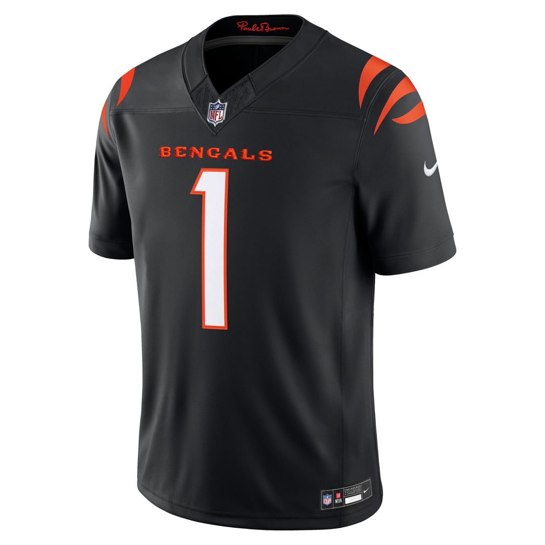 Ja'Marr Chase Cincinnati Bengals Nike Black Team Vapor F.U.S.E. Stitched Limited Jersey