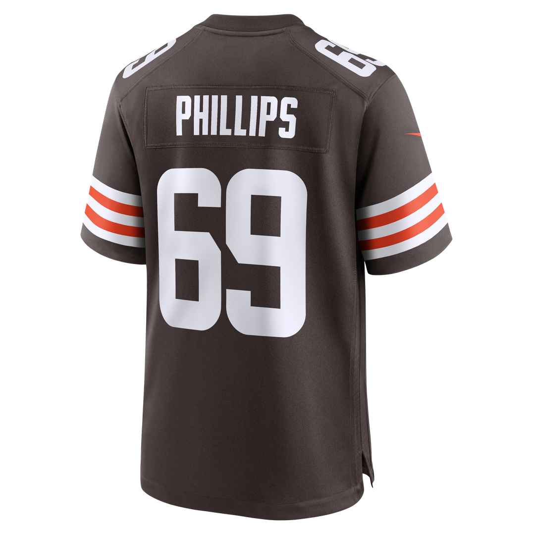 Tyre Phillips Cleveland Browns Nike Brown Team Game Jersey