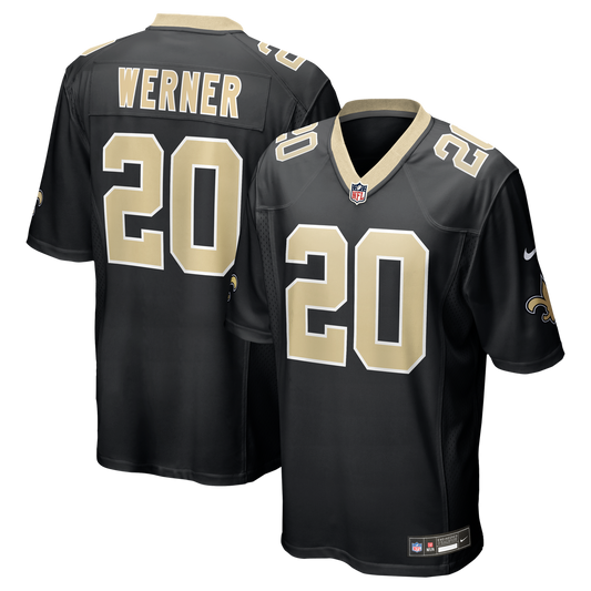 Pete Werner New Orleans Saints Nike Black Game Jersey
