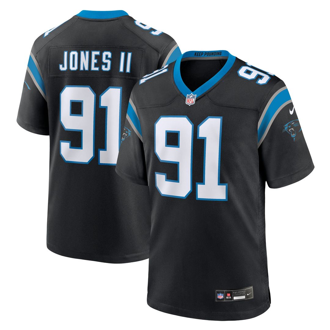 Patrick Jones II Carolina Panthers Nike Black Team Game Jersey