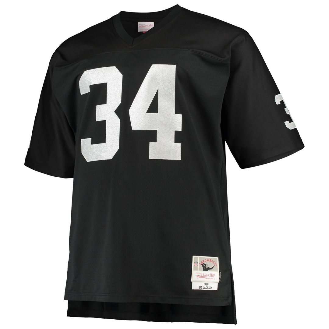 Bo Jackson Las Vegas Raiders Mitchell & Ness White Big & Tall 1988 Retired Player Replica Jersey
