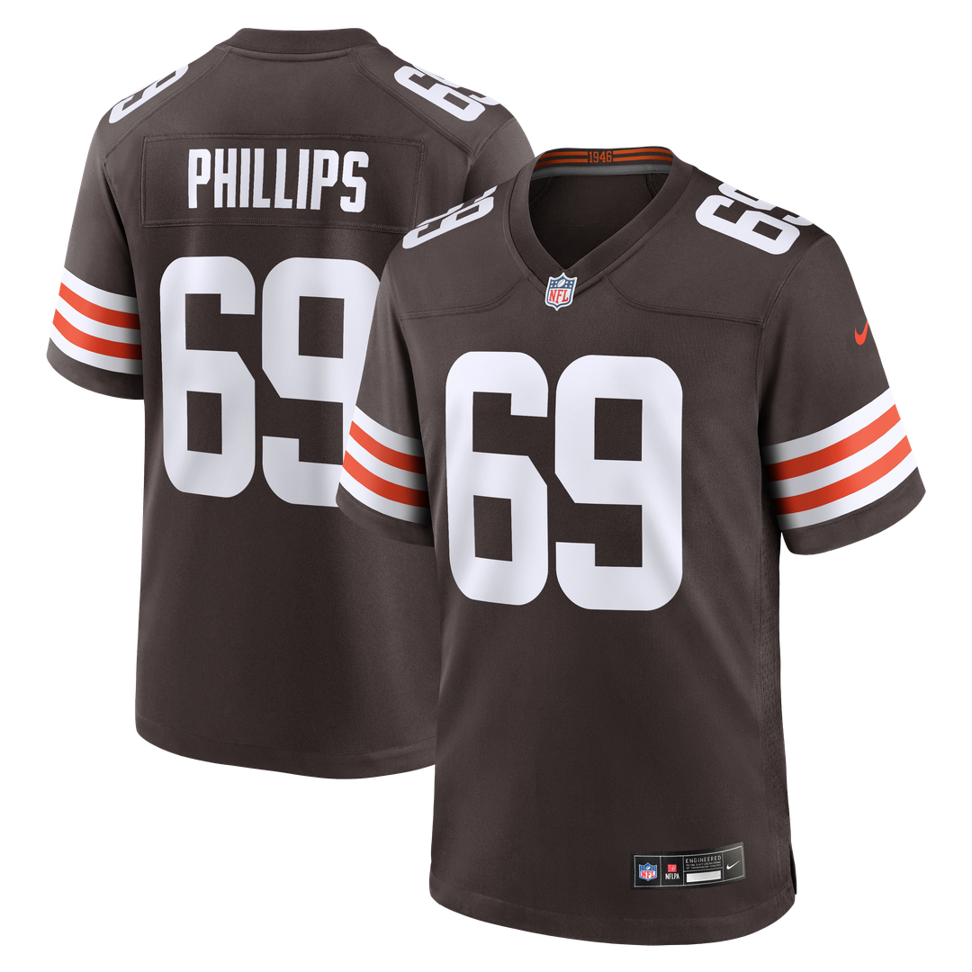 Tyre Phillips Cleveland Browns Nike Brown Team Game Jersey