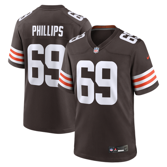 Tyre Phillips Cleveland Browns Nike Brown Team Game Jersey