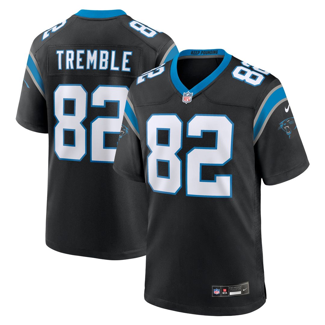 Tommy Tremble Carolina Panthers Nike Black Team Game Jersey