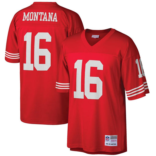 Joe Montana San Francisco 49ers Mitchell & Ness Scarlet Big & Tall 1990 Retired Player Replica Jersey