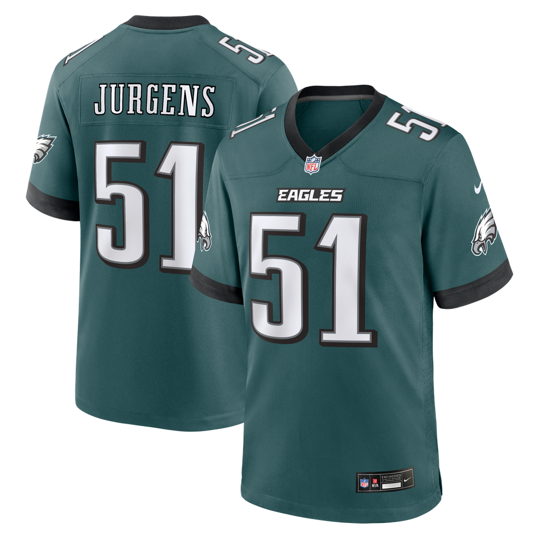 Cam Jurgens Philadelphia Eagles Nike Midnight Green Team Game Jersey