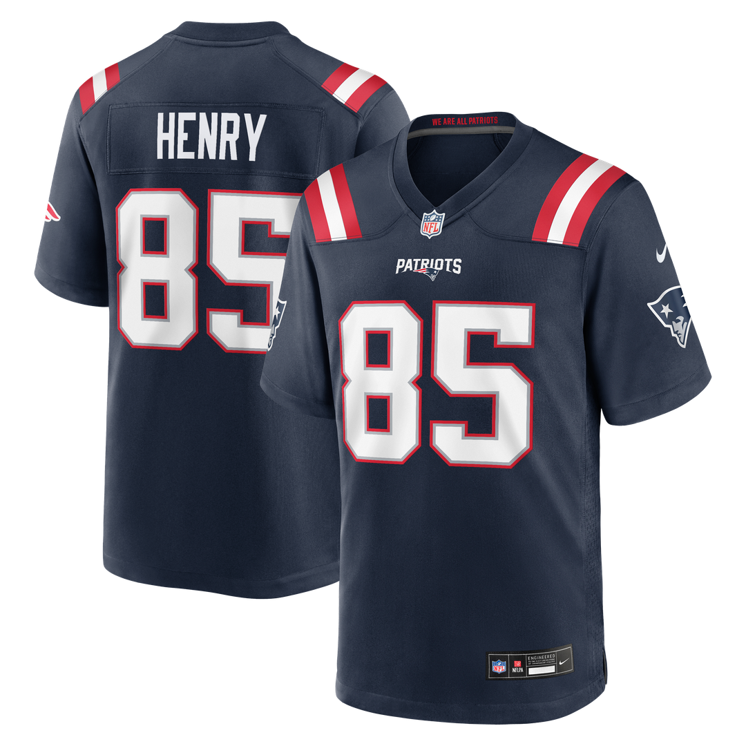 Hunter Henry New England Patriots Nike Navy Team Game Jersey