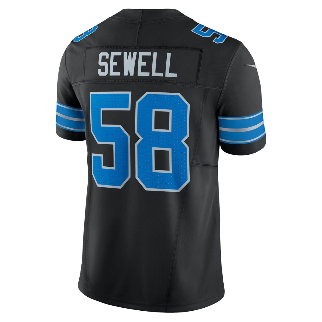 Penei Sewell Detroit Lions Nike Black Vapor F.U.S.E. Alternate Limited Jersey