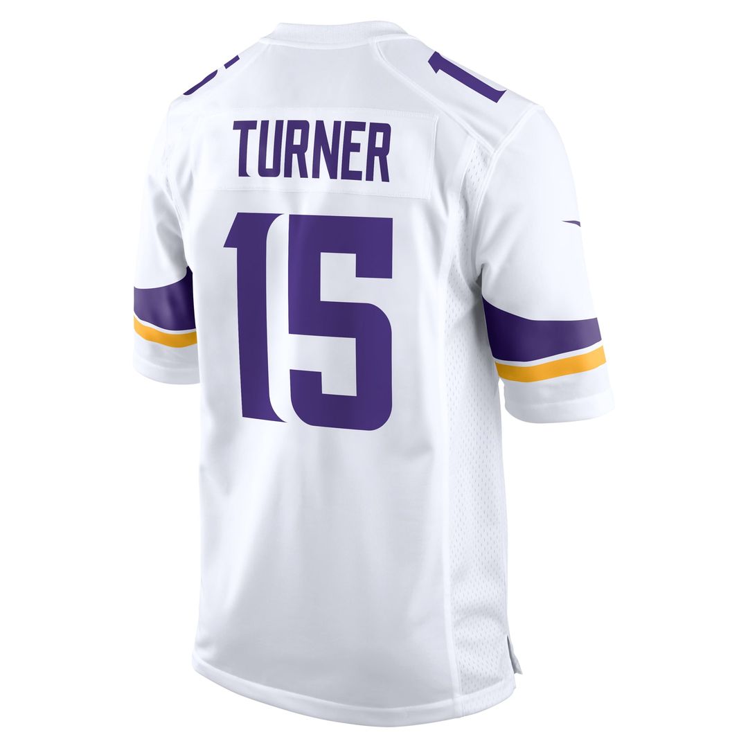 Dallas Turner Minnesota Vikings Nike White Game Jersey