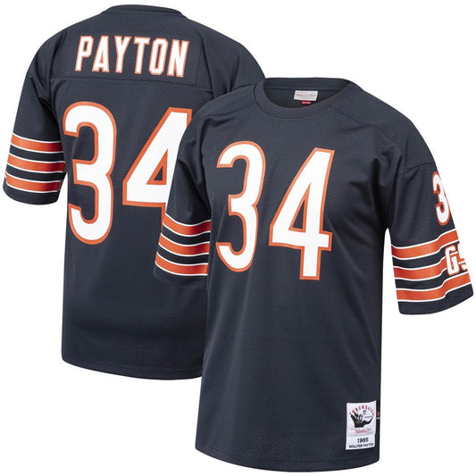 Walter Payton Chicago Bears 1985 Mitchell & Ness Navy Authentic Throwback Retired Player Jersey