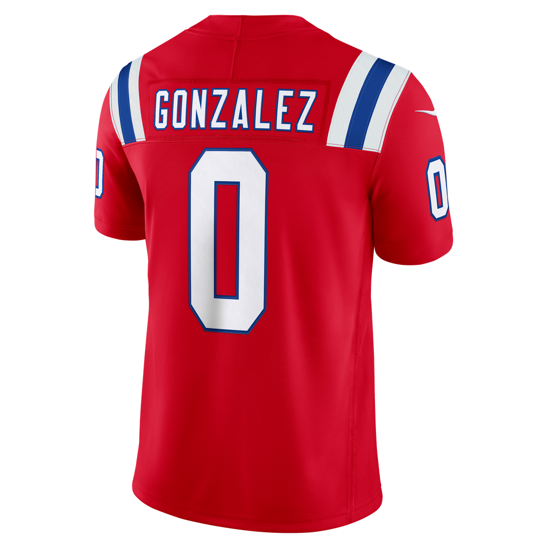 Christian Gonzalez New England Patriots Nike Navy Team Vapor F.U.S.E. Stitched Limited Jersey