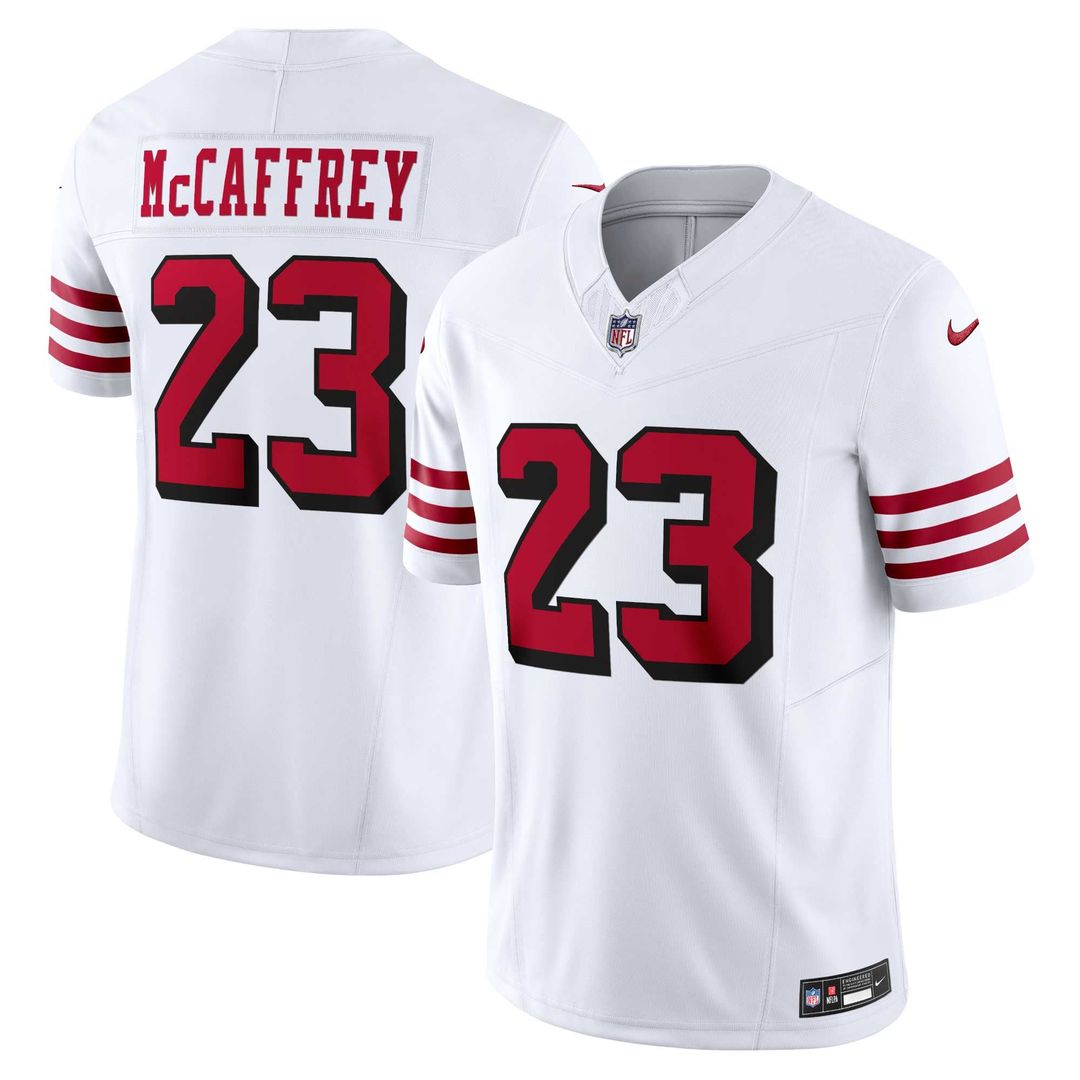 Christian McCaffrey San Francisco 49ers Nike White Vapor F.U.S.E. Limited 2nd Alternate Jersey