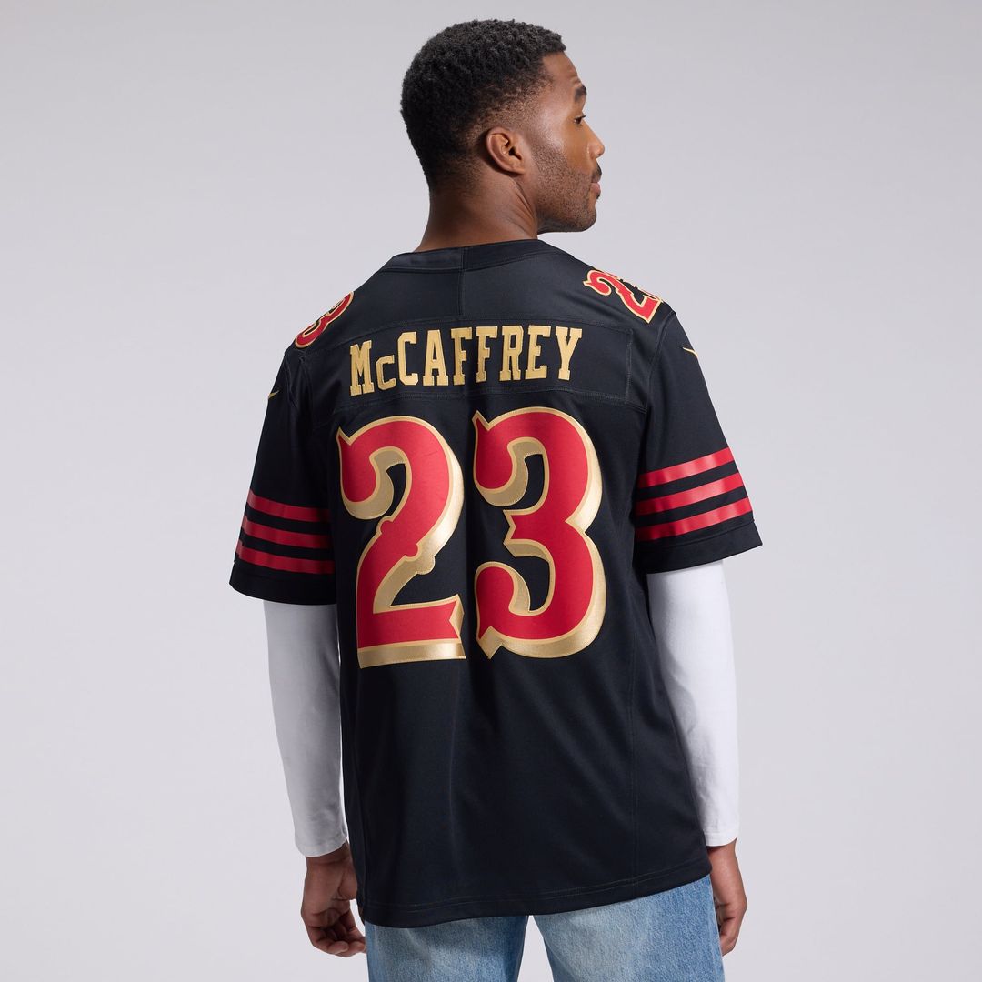 Christian McCaffrey San Francisco 49ers Nike Black Rivalries Collection Stitched Limited Jersey