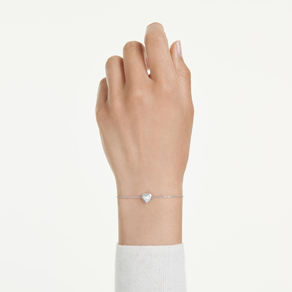 Swarovski Eternity bracelet Lab-grown diamonds 0.5 ct tw, Heart shape, Sterling silver