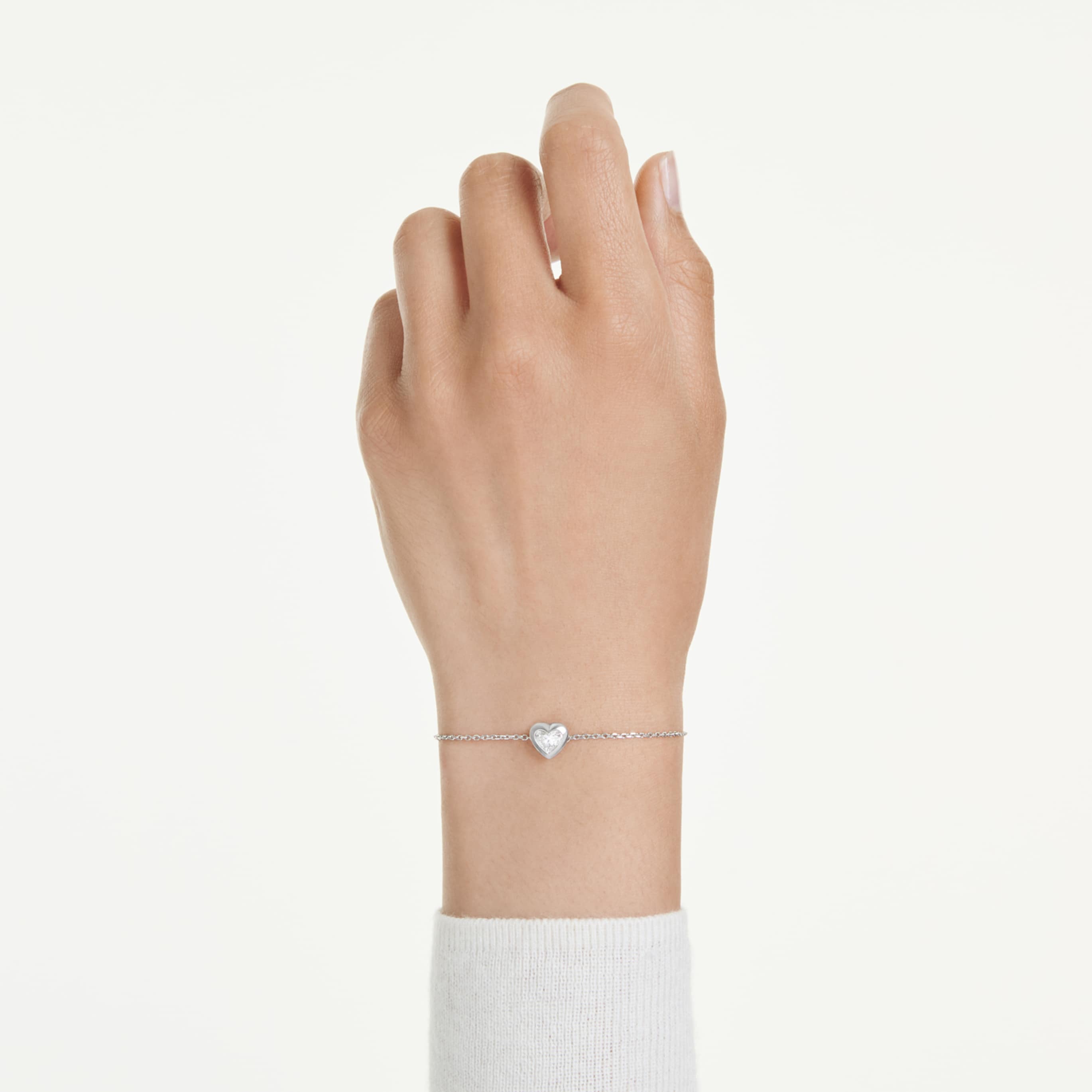 Swarovski Eternity bracelet Lab-grown diamonds 0.5 ct tw, Heart shape, Sterling silver