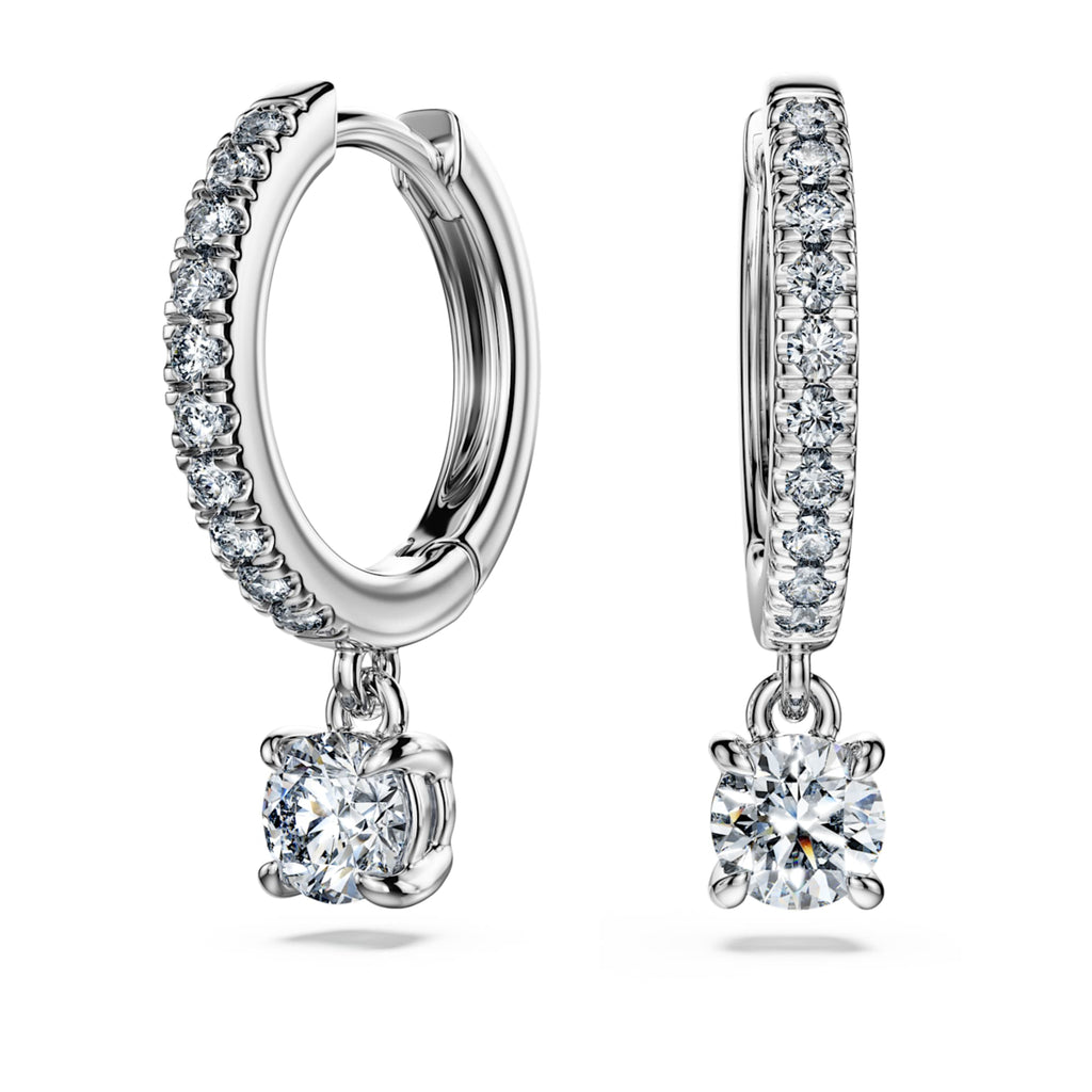 Swarovski Eternity drop earrings Lab-grown diamonds 0.7 ct tw, Round shape, 14K white gold