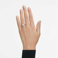 Swarovski Eternity halo solitaire ring Lab-grown diamonds 0.45 ct tw, Round shape, Sterling silver