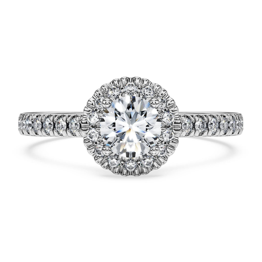 Swarovski Eternity halo solitaire ring Lab-grown diamonds 0.8 ct tw, Round shape, 14K white gold