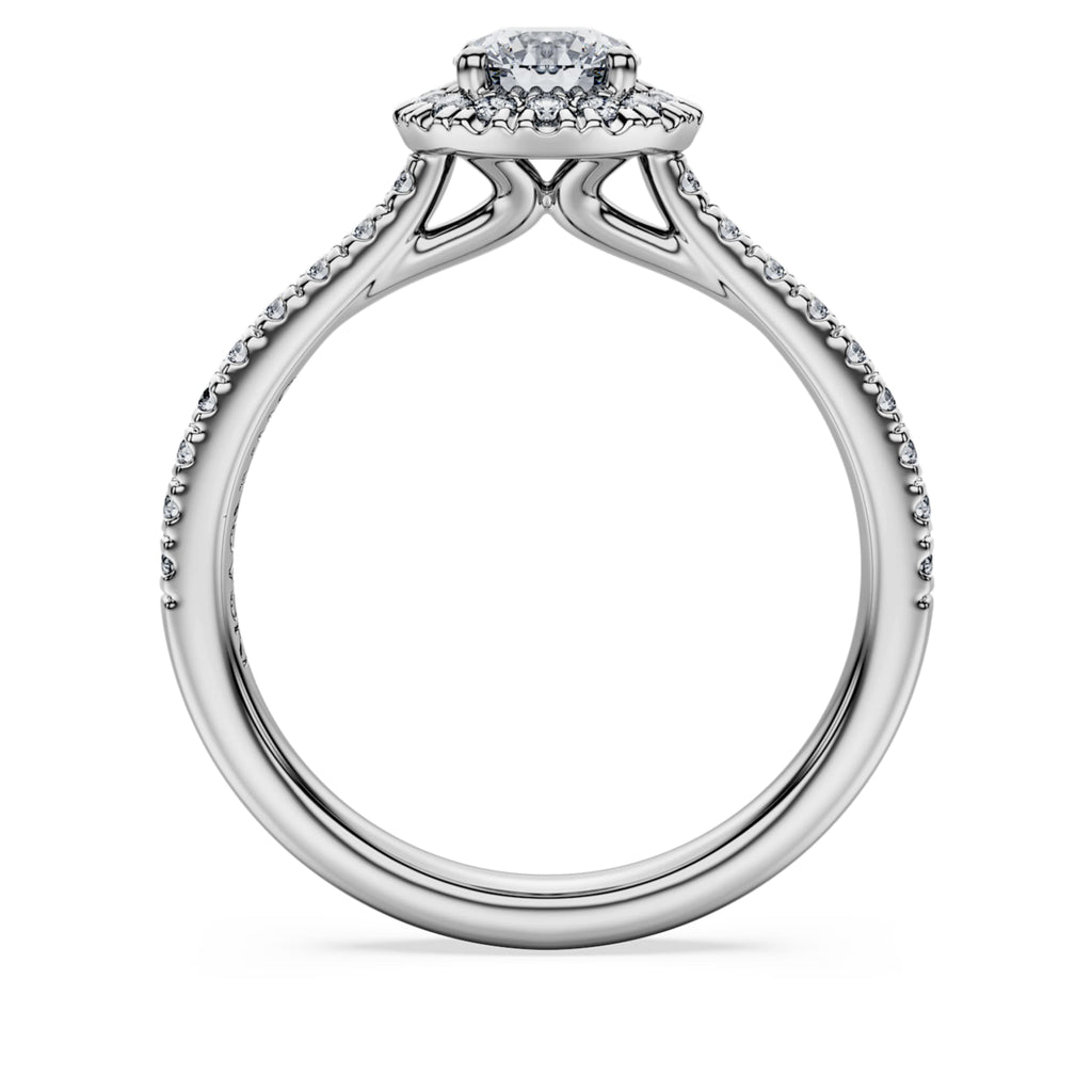 Swarovski Eternity halo solitaire ring Lab-grown diamonds 0.8 ct tw, Round shape, 14K white gold