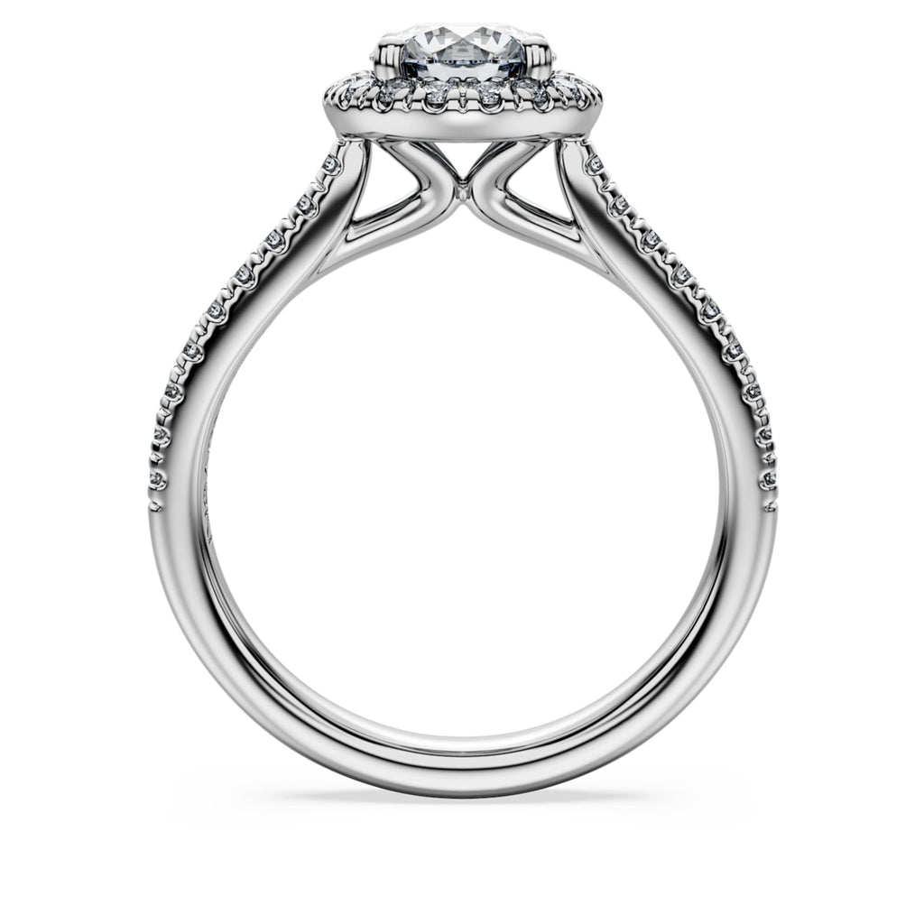 Swarovski Eternity halo solitaire ring Lab-grown diamonds 1.33 ct tw, Round shape, 14K white gold