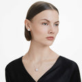 Swarovski Eternity halo stud earrings Lab-grown diamonds 2 ct tw, Round shape, 14K white gold