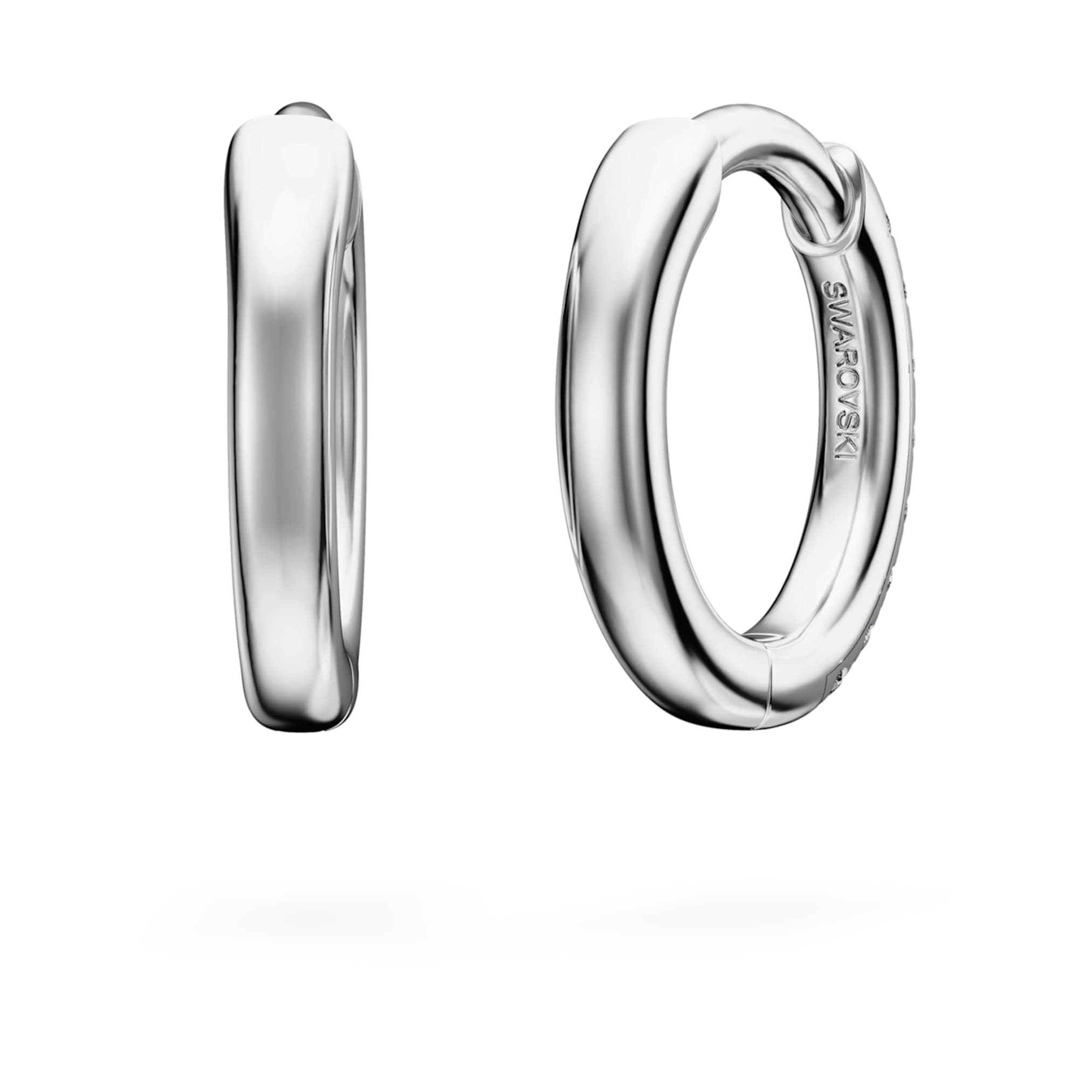 Swarovski Eternity hoop earrings Lab-grown diamonds 0.1 ct tw, Round shape, Small, 14K white gold