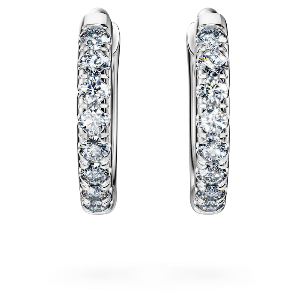 Swarovski Eternity hoop earrings Lab-grown diamonds 0.1 ct tw, Round shape, Small, 14K white gold