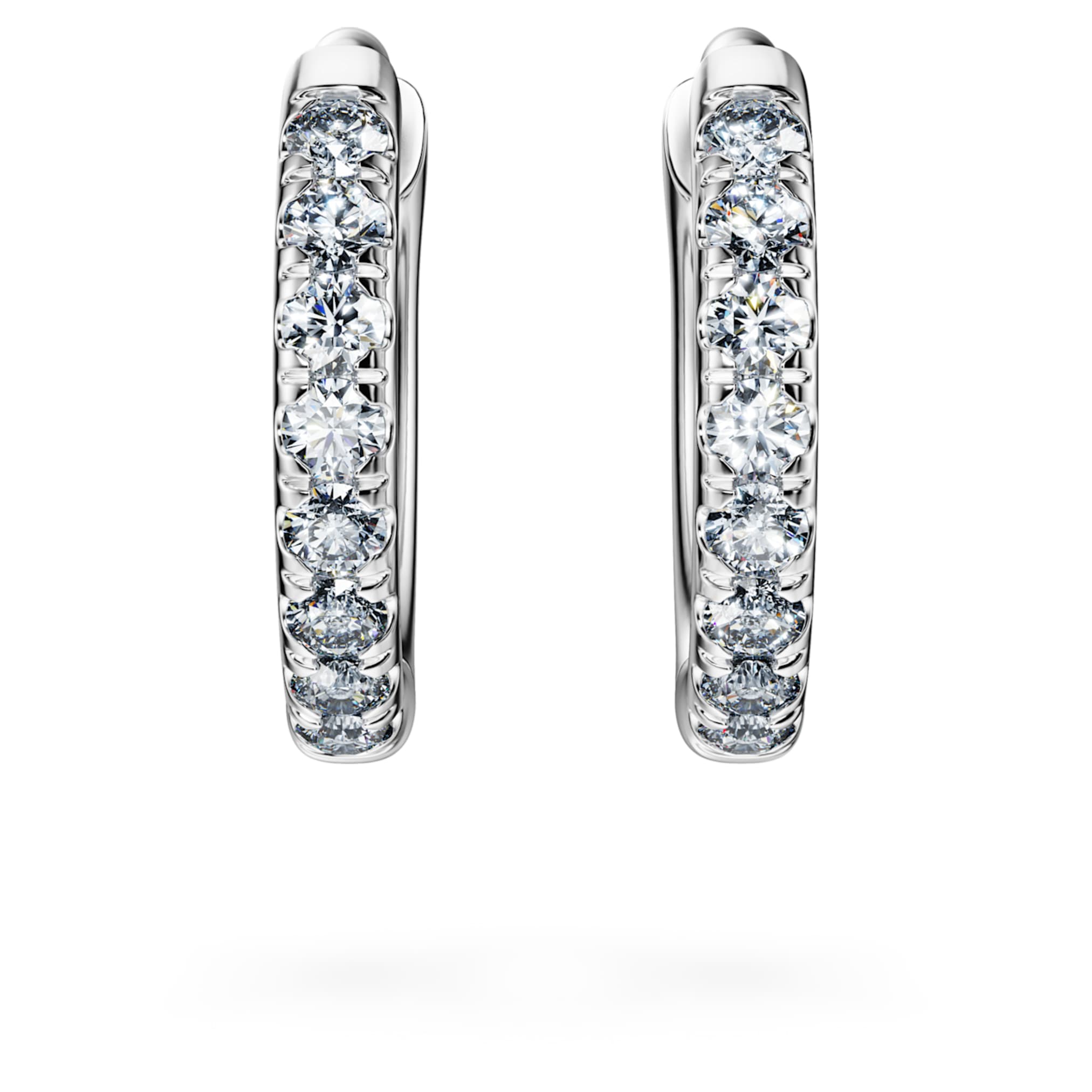 Swarovski Eternity hoop earrings Lab-grown diamonds 0.1 ct tw, Round shape, Small, 14K white gold